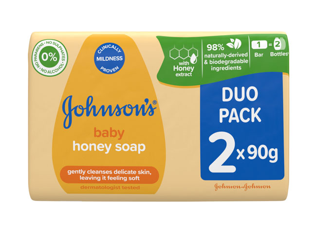 Johnsons Baby Honey Soap 2pkx90g
